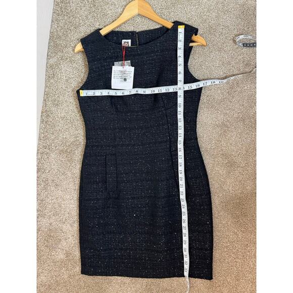 NWT Anne Klien Tweed Black Sequined Fitted Knee Length 4 Luxury Formal MSRP $149 - Picture 13 of 13